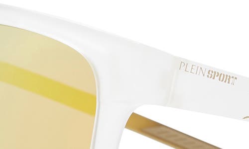 Philipp Plein Sport 56mm Square Sunglasses In Crystal Crystal Gold