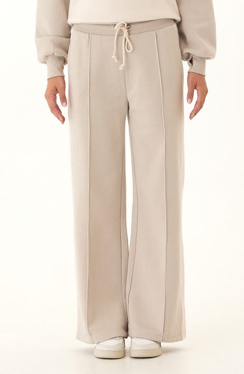Tricia Fleece Wide Leg Drawstring Pants