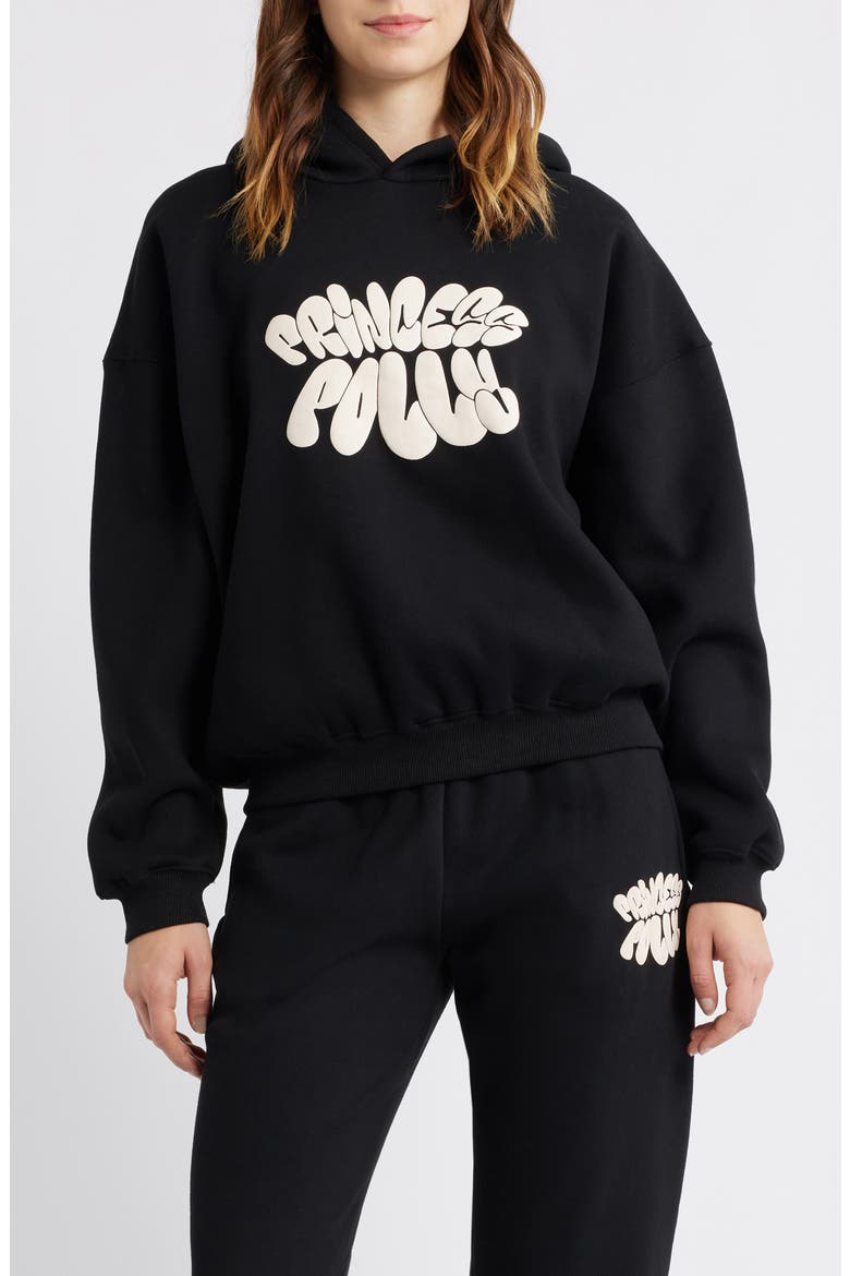 Brand Logo Hoodie, Main, color, BLACK