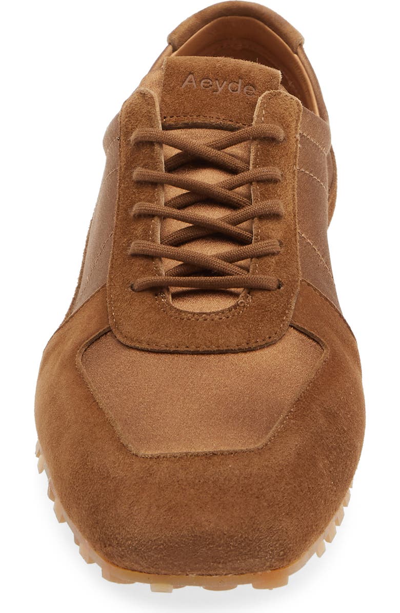 aeyde Uma Two-Tone Sneaker, Alternate, color, Tobacco