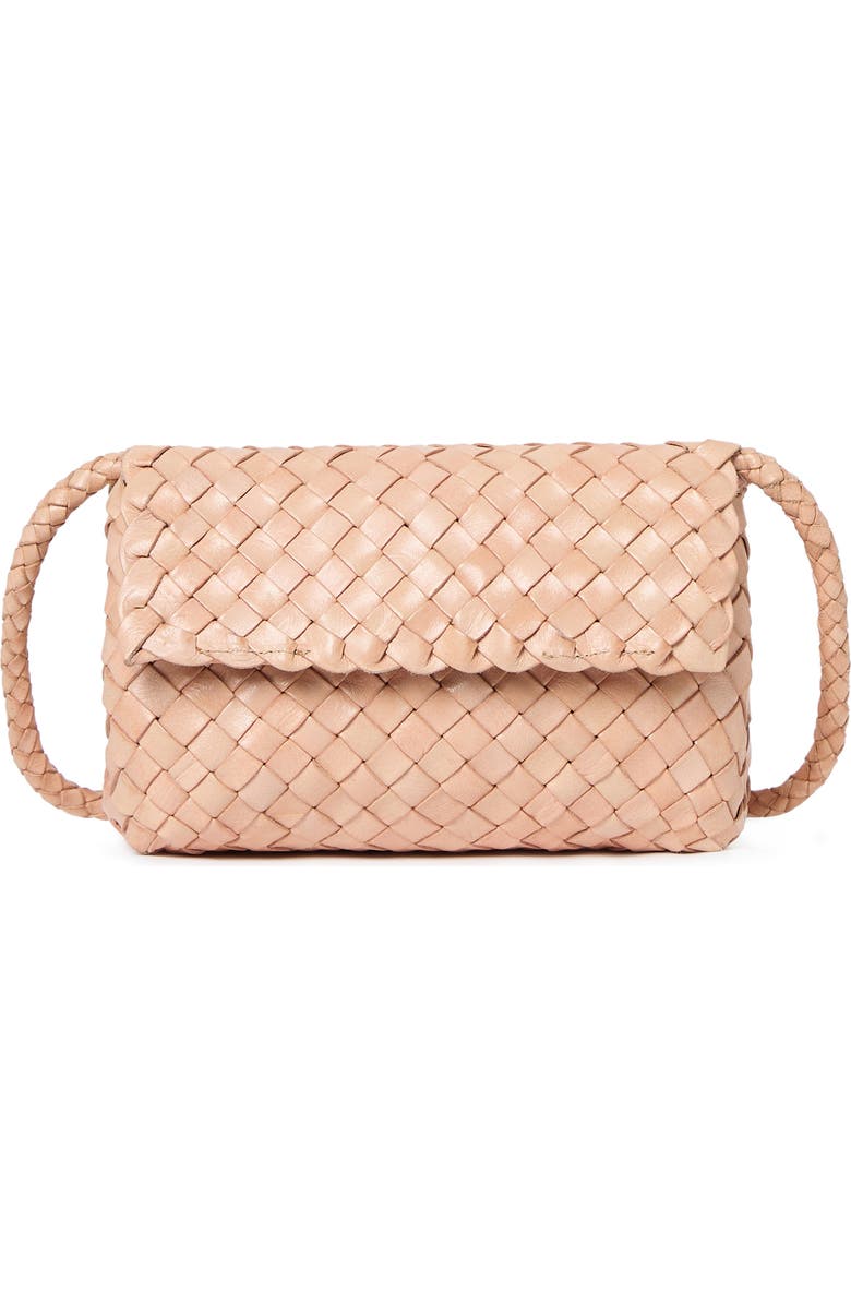 Loeffler Randall Vinnie Woven Leather Crossbody Bag, Main, color, Desert Sand