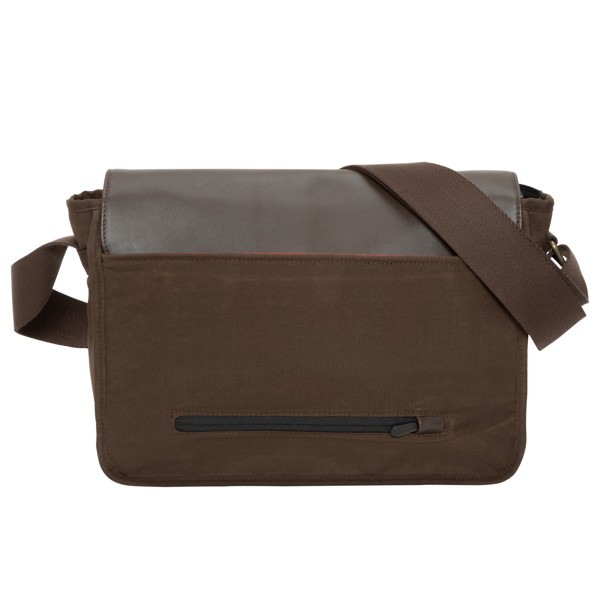 Waxed Nylon Sheridan Messenger Bag, Alternate, color, Dark Brown