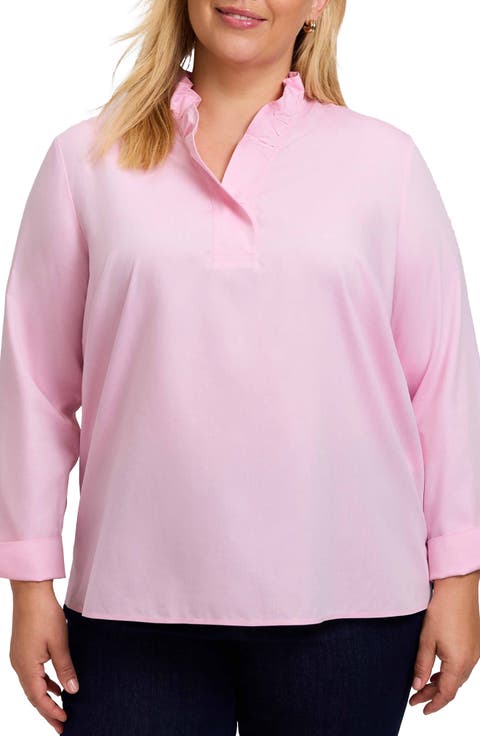 Tammy Ruffle Cotton Popover Top