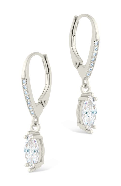 Sterling Forever Allegra Cubic Zirconia Drop Earrings In Silver