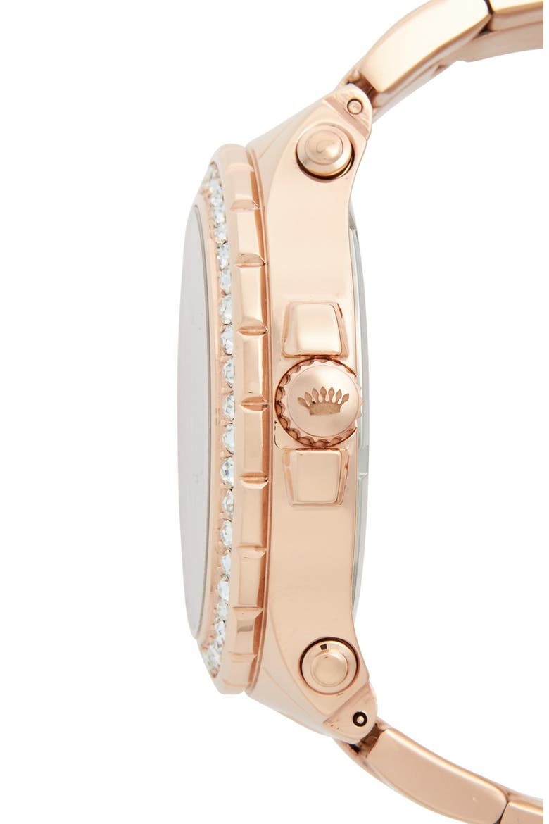 'Pedigree' Multifunction Bracelet Watch, 42mm, Alternate, color, ROSE GOLD