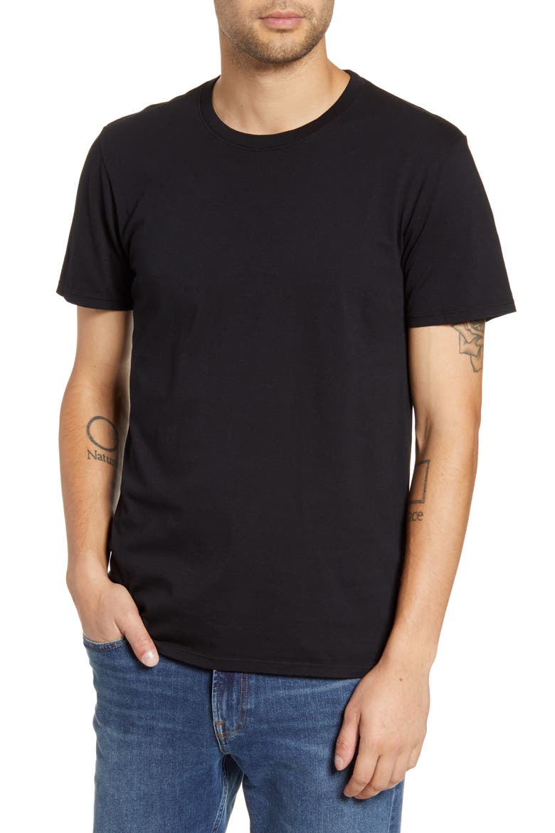 The Cotton Crew T-Shirt, Alternate, color, TRUE BLACK