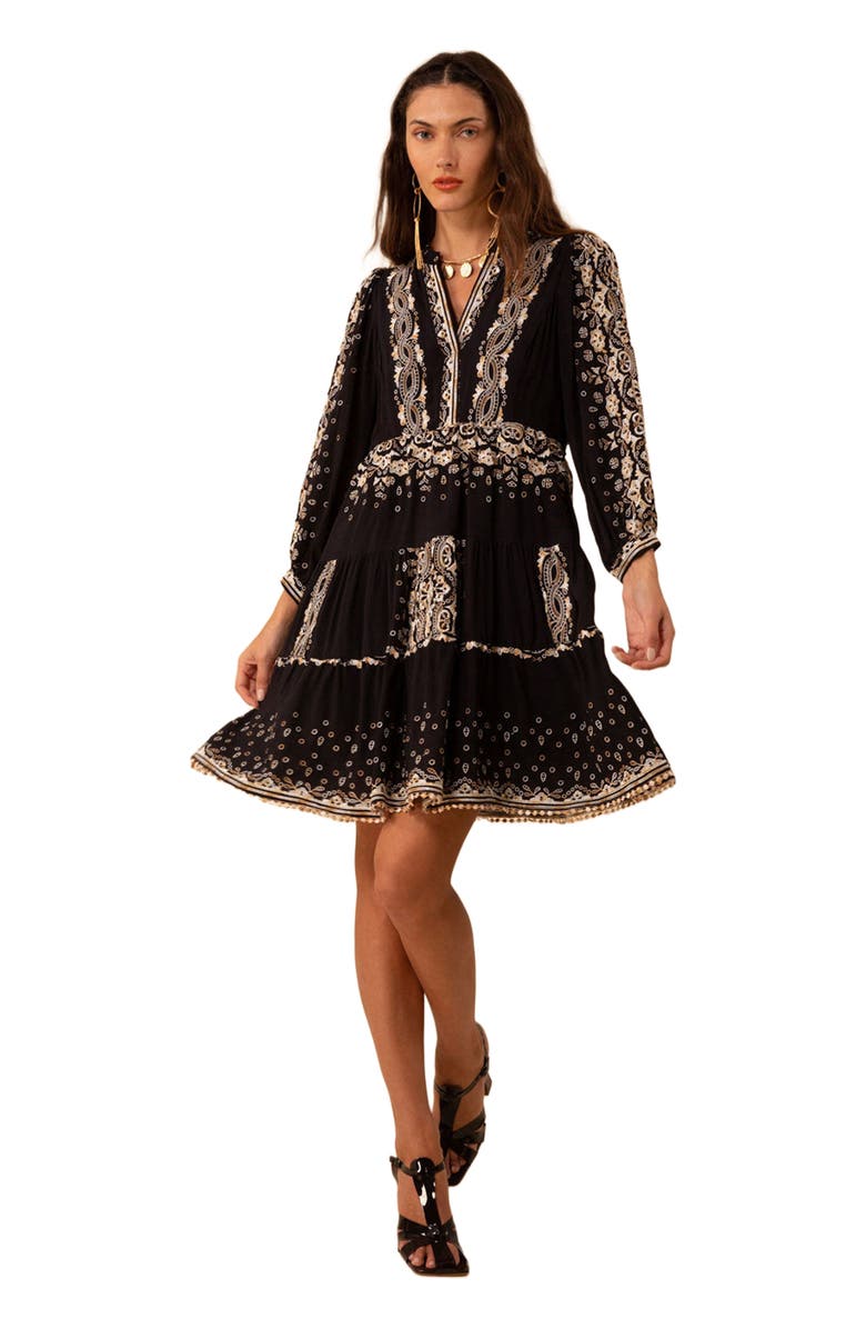 Hale Bob Emery Embroidered Dress, Main, color, 