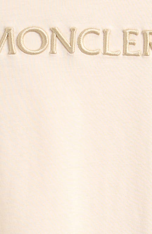 Moncler Kids' Embroidered Logo Patch T-shirt In Neutral