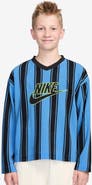 Nike Kids' Sportswear Stripe Long Sleeve Mesh Jersey