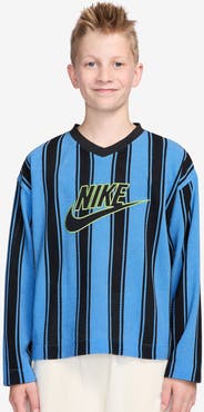 Nike Kids' Sportswear Stripe Long Sleeve Mesh Jersey