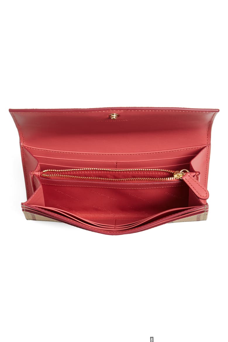 Halton Haymarket Check Continental Wallet, Alternate, color, PLUM PINK