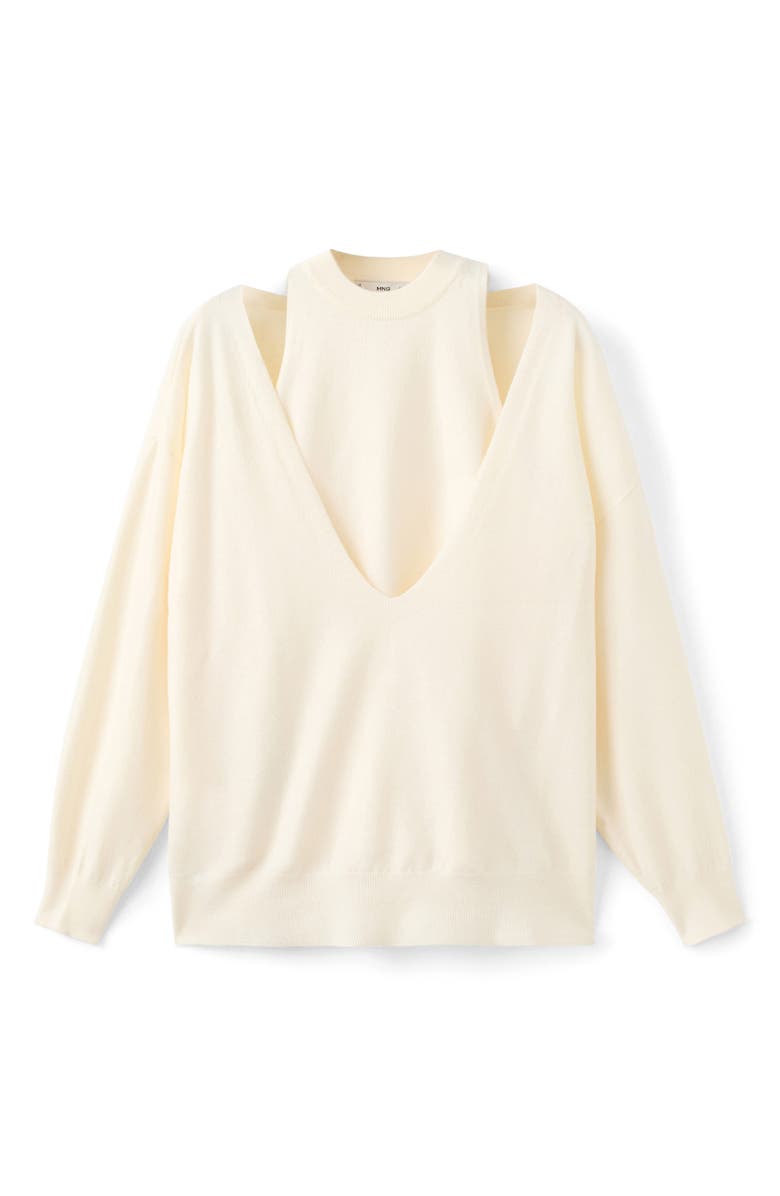 MANGO Oversize Combined Sweater, Main, color,