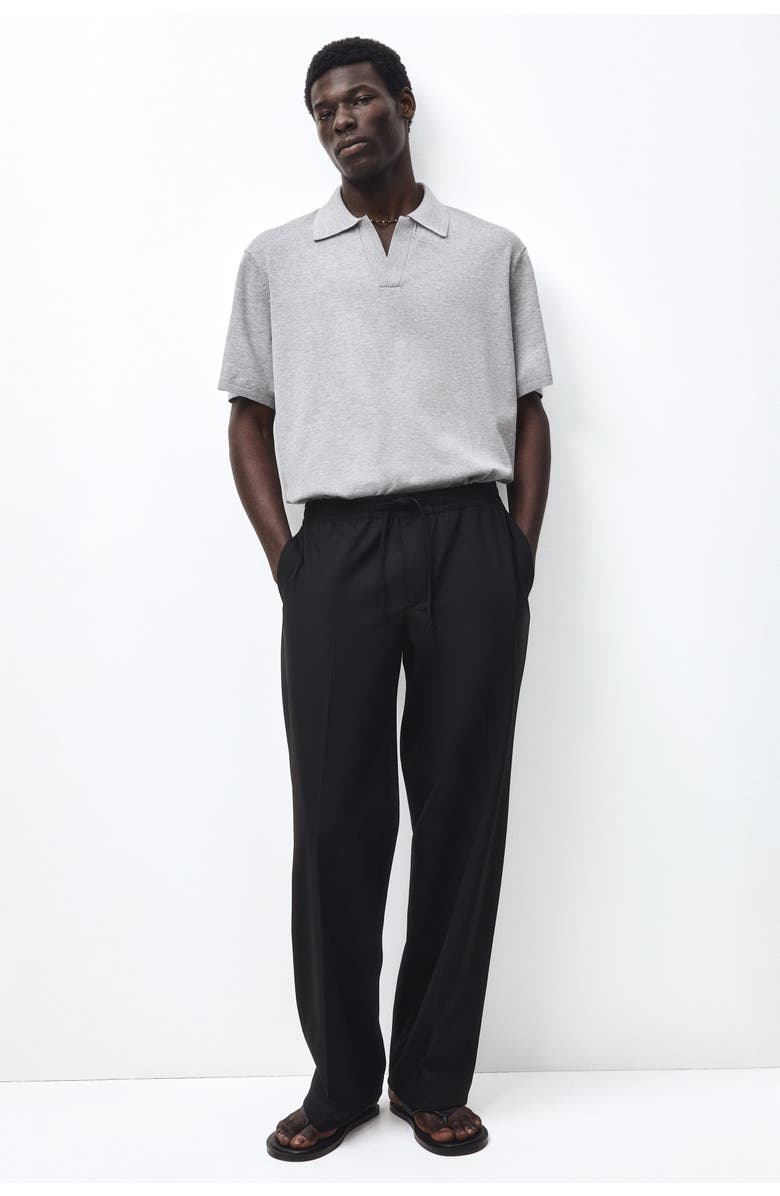 H&M Relaxed Fit Polo Shirt, Alternate, color, Gray Melange