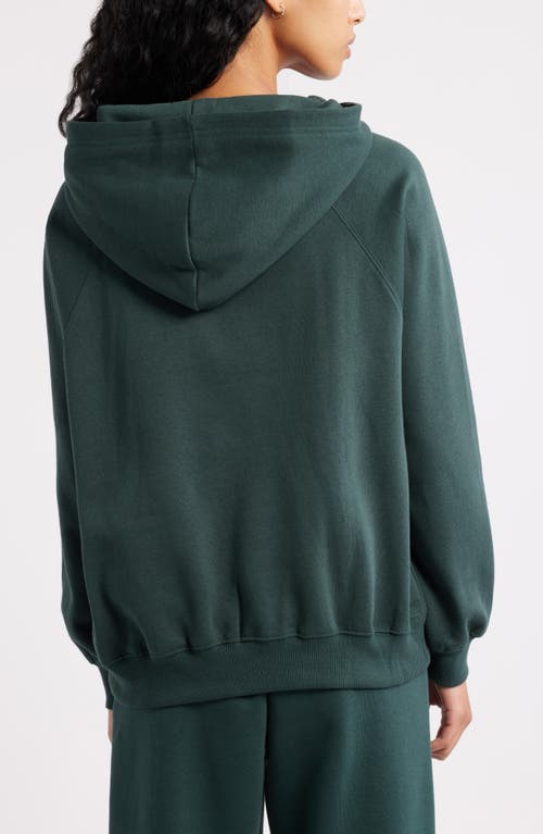 Bp. Fleece Detail Oversize Raglan Hoodie In Green