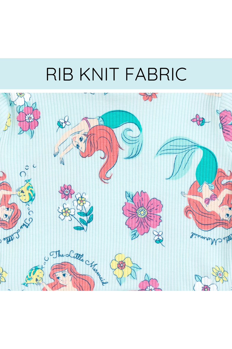 Ribbed T-Shirt & Shorts Set, Alternate, color, Ariel Flounder Blue