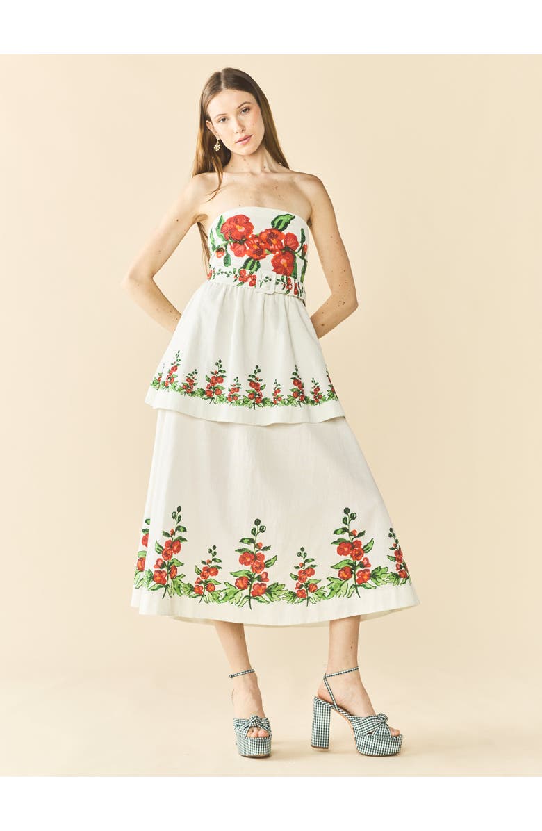 Eddy Daisy Dress x Larsen Collaboration, Alternate, color, White Larsen Watercolor