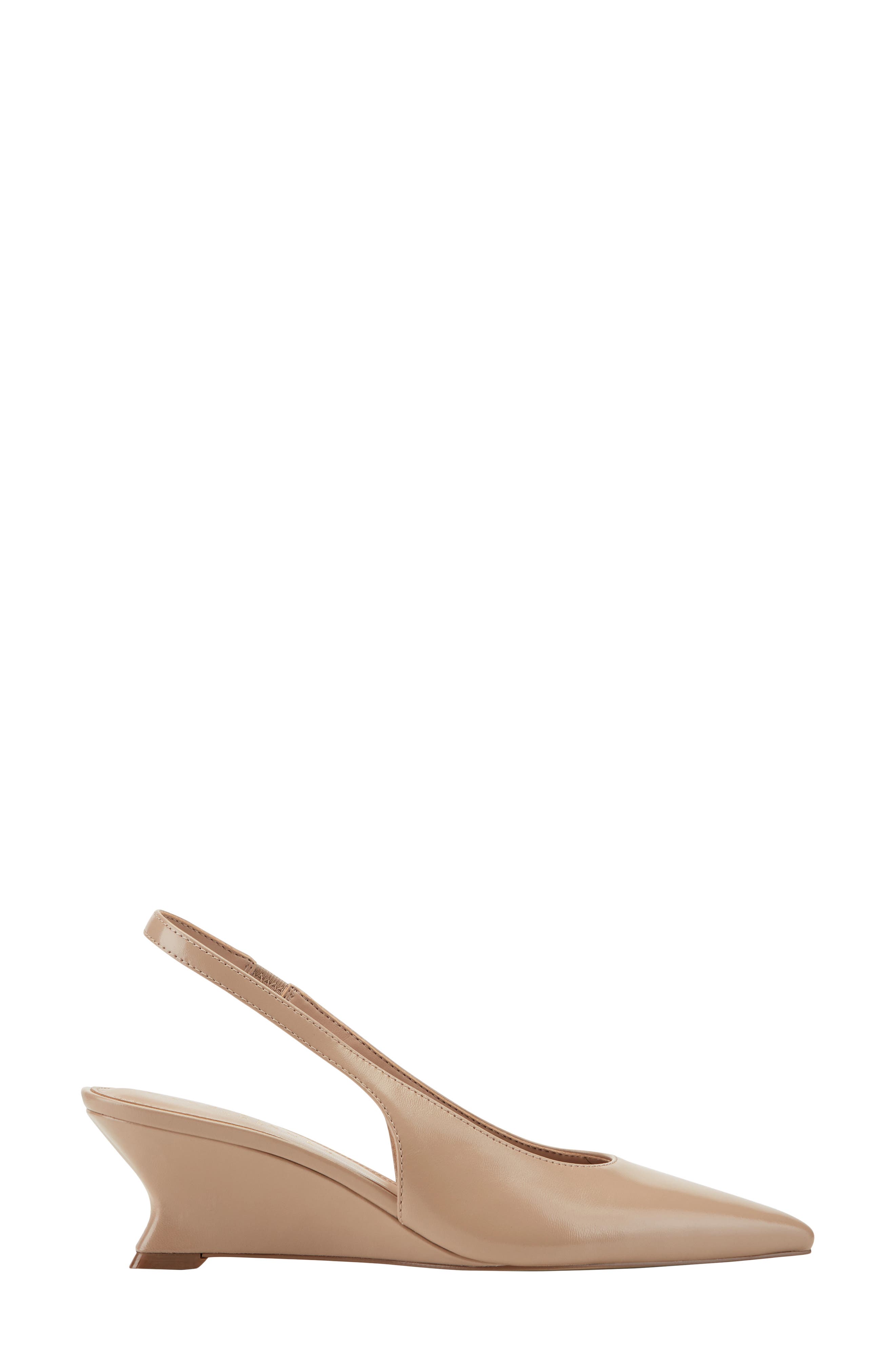 Taten Slingback Pointed Toe Wedge Pump, Alternate, color, MEDIUM NATURAL