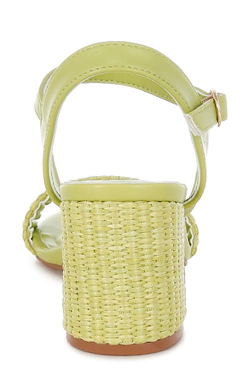 London Rag Tulata Woven Sandal In Green