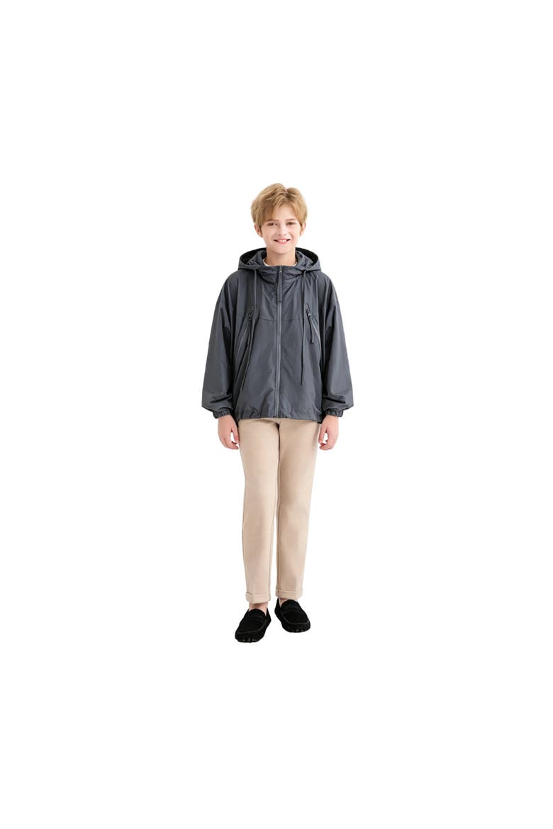 Hooded Windbreaker, Alternate, color, Grey