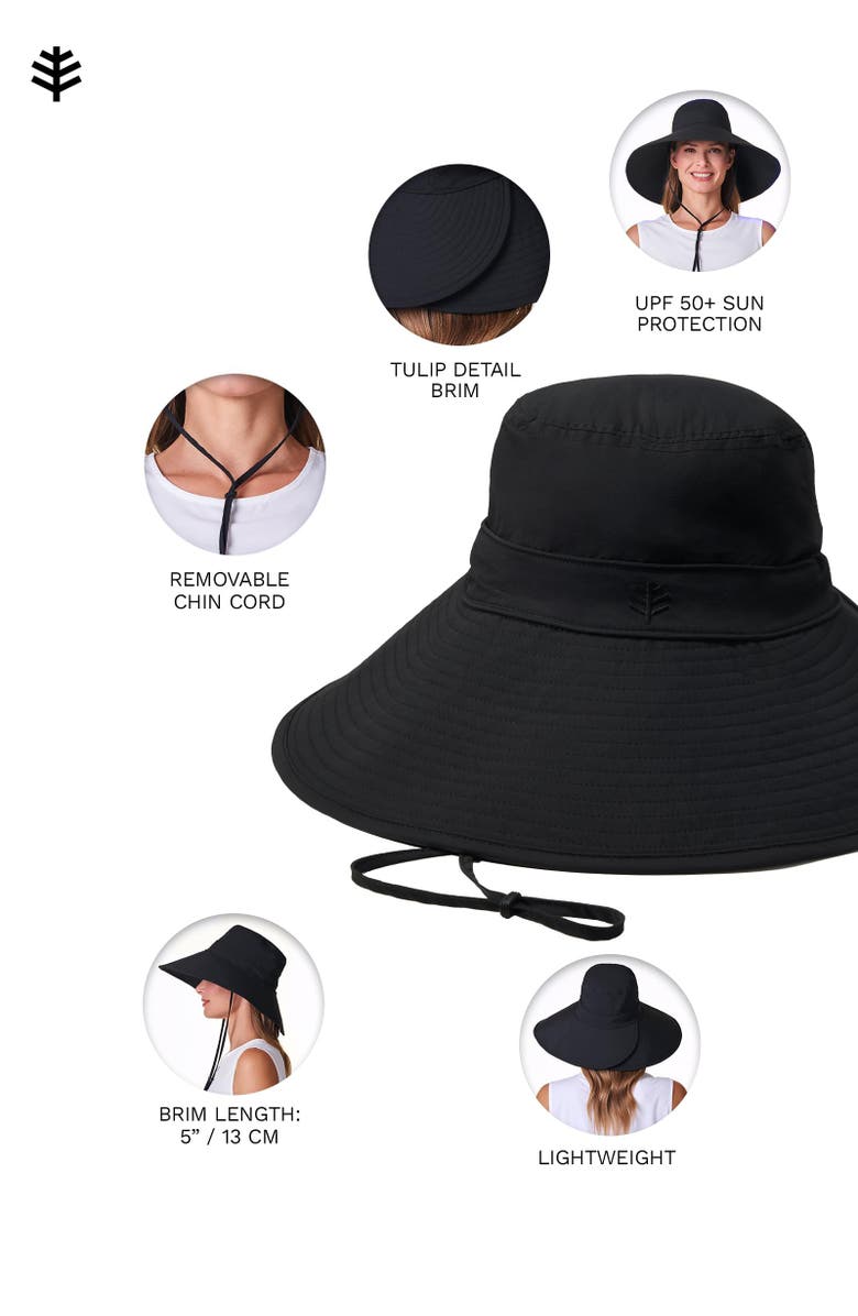 Coolibar Women's Travel Hat - UPF 50+ Sun Protection - Cyd, Alternate, color, Black