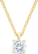 Sterling Forever Round Cubic Zirconia Pendant Necklace