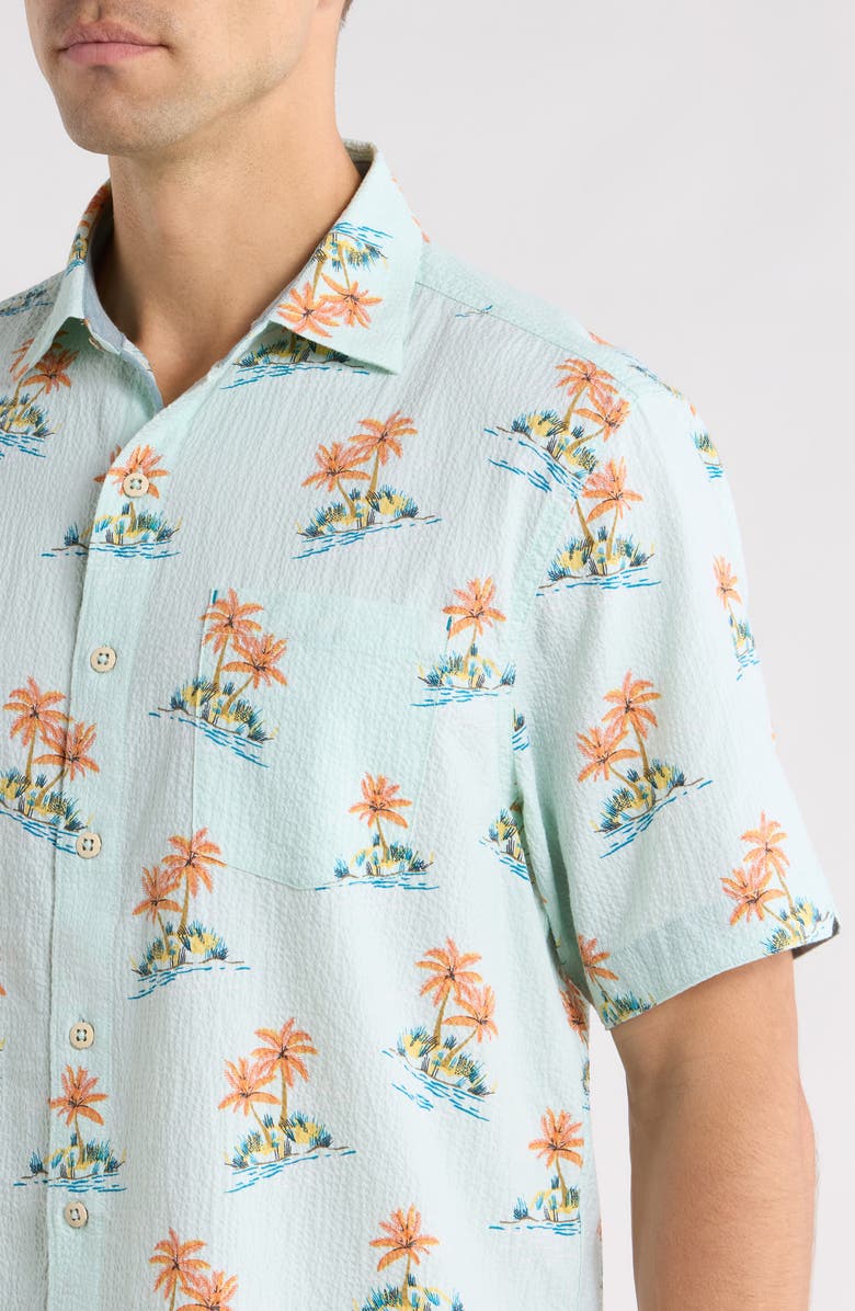 Tommy Bahama Nova Wave Island Hop Short Sleeve Seersucker Button-Up Shirt, Alternate, color, Pale Opal