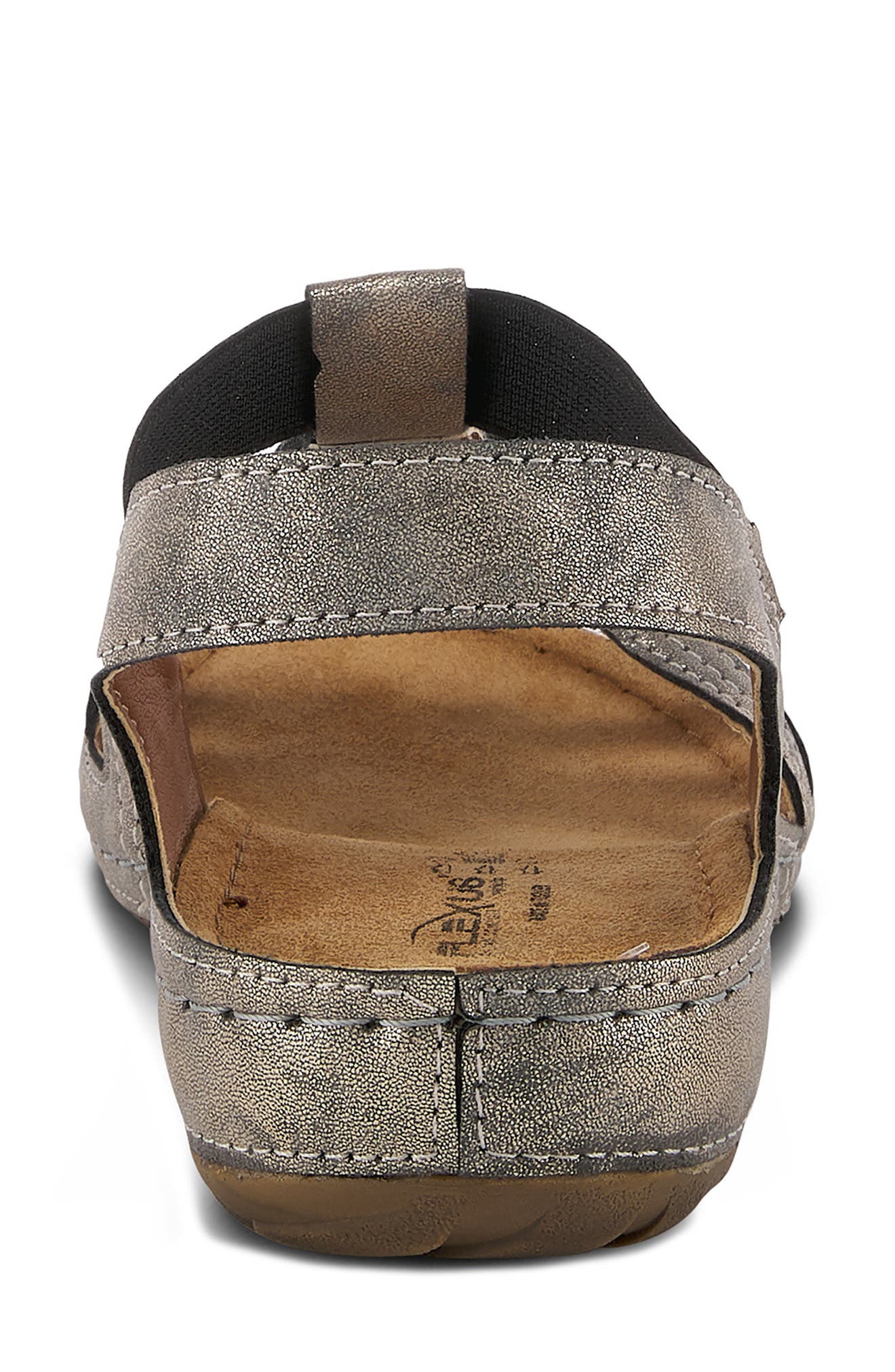 Flexus by Spring Step Adede Cage Sandal, Alternate, color, Pewter Patent Leather