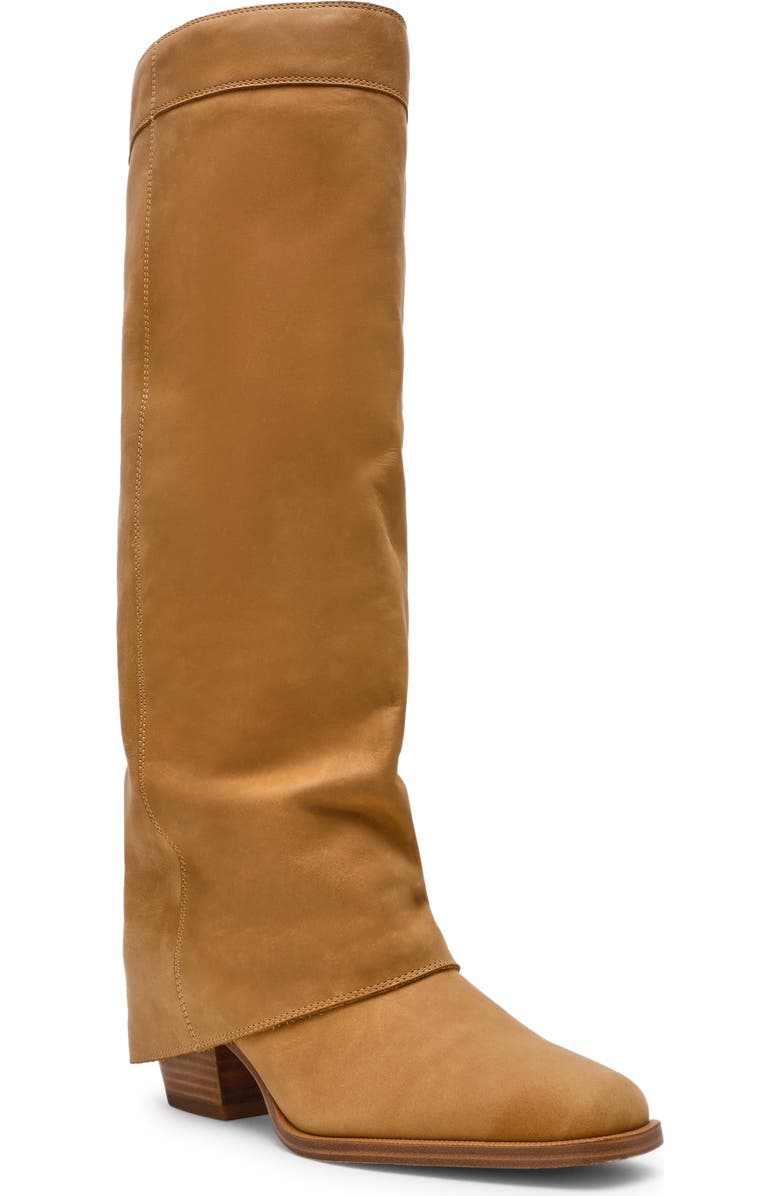 Steve Madden Winnick Foldover Knee High Boot, Main, color, Banana Leather