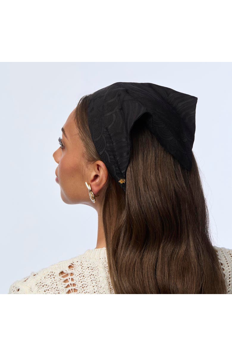 Lele Sadoughi Jackie Hankerchief Headband, Alternate, color, Jet 001