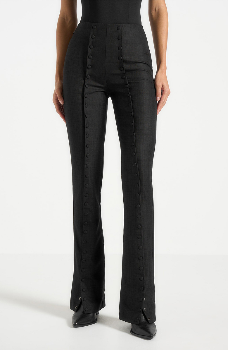 Manière De Voir Therese Tailored Button Detail Trousers, Alternate, color, Black