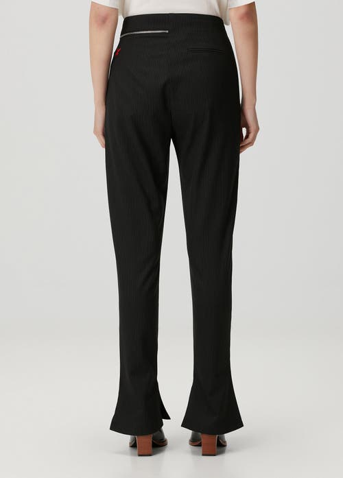 Pcfg Zip Detail Skinny Women Flare Pant In Black