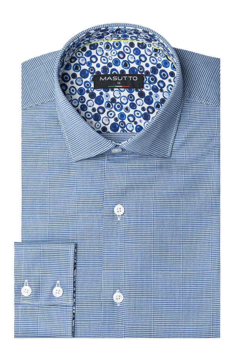 MASUTTO Murray Button Down Long Sleeve Shirt, Main, color, Blue