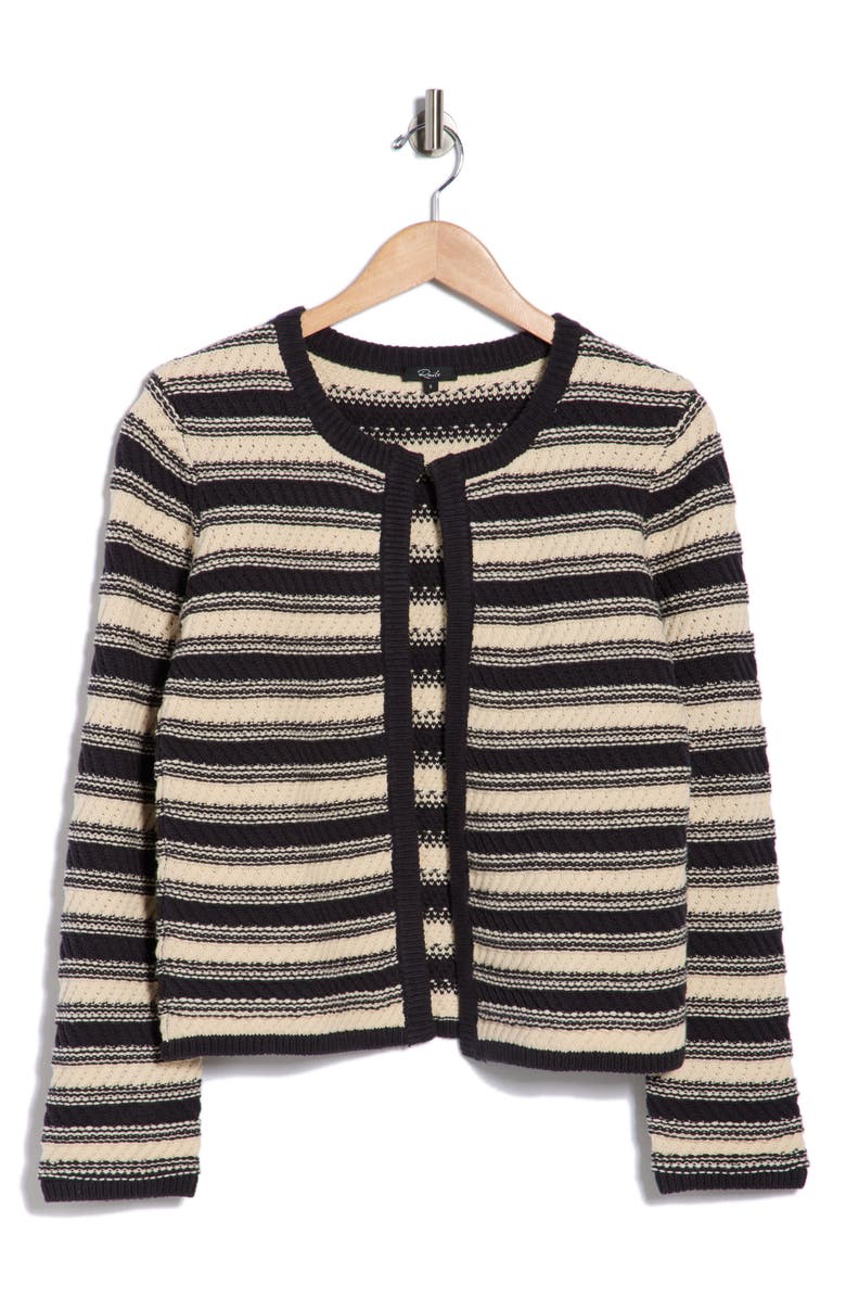 Rails Nelly Stripe Cardigan, Main, color, Navy Oat Stripe