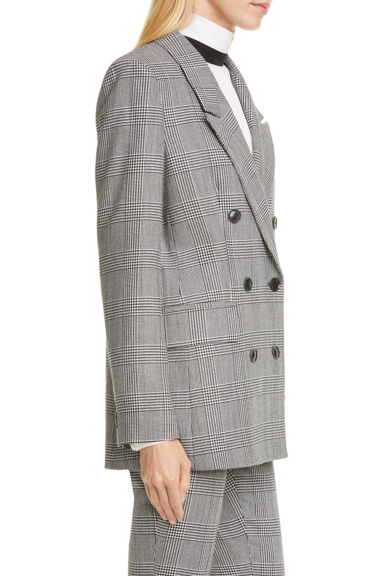 Glen Plaid Double Breasted Blazer, Alternate, color, NOIR MULTI