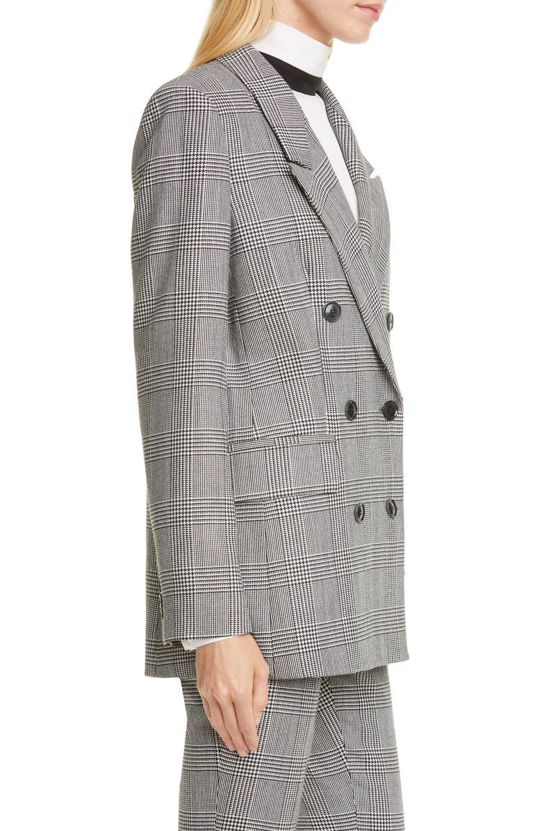 FRAME Glen Plaid Double Breasted Blazer, Alternate, color,