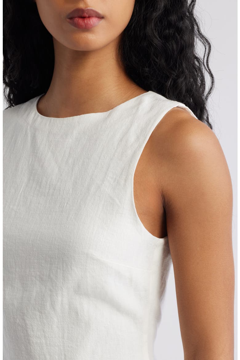 Penelopie Open Back Linen Blend Tank, Alternate, color, WHITE