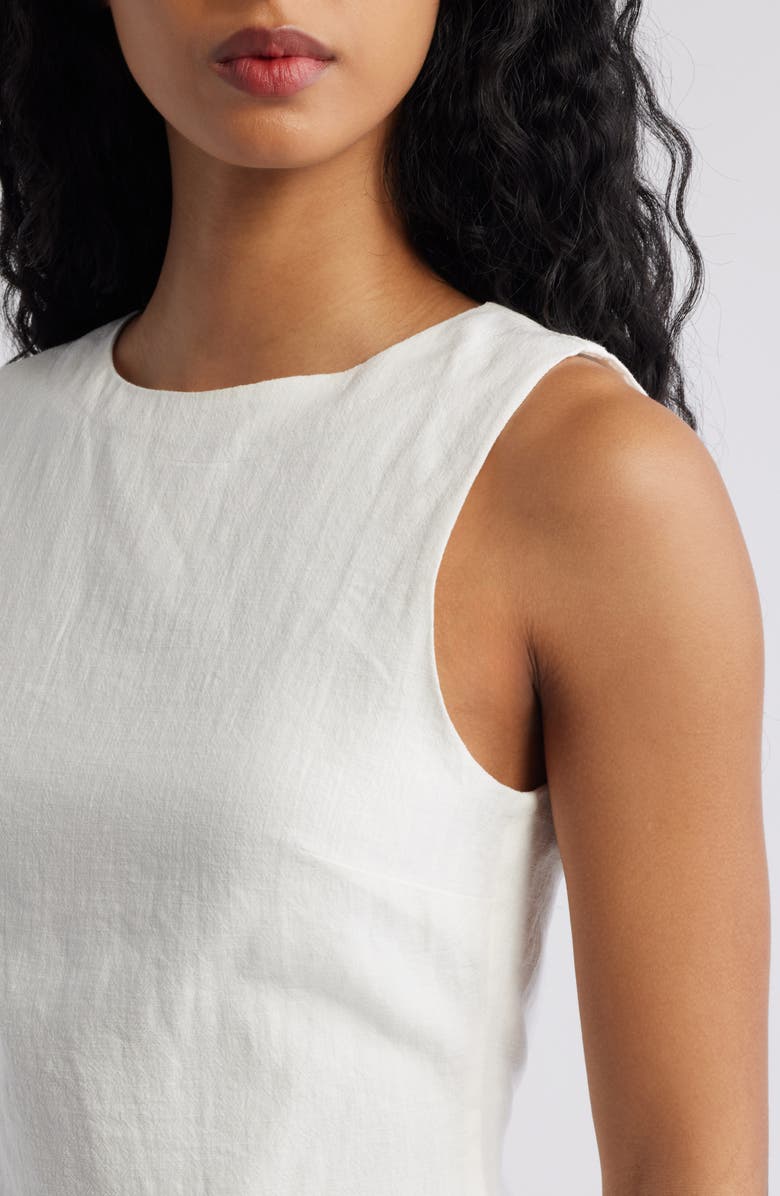 Princess Polly Penelopie Open Back Linen Blend Tank, Alternate, color, White