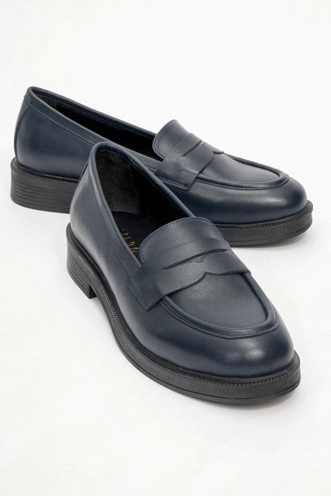 Bree Platform Penny Leather Loafer