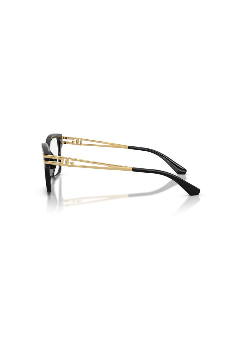 54mm Rectangle optical glasses, Alternate, color, Black