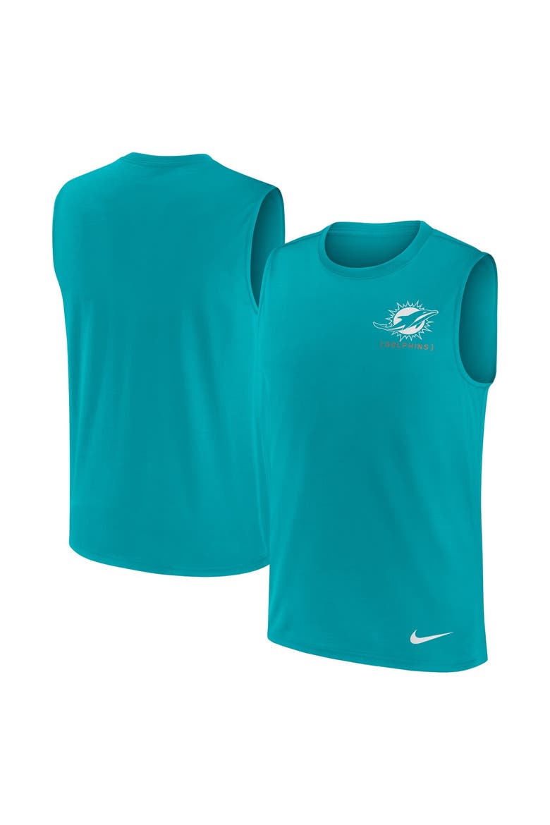 Men's Nike Aqua Miami Dolphins Muscle Tank Top, Main, color, Aqua