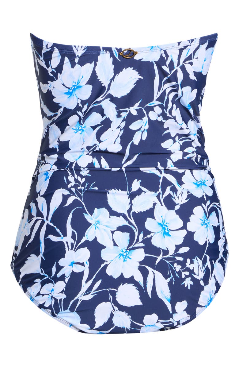 JANTZEN Flora Strapless One-Piece Swimsuit, Alternate, color, Pantheon Blue