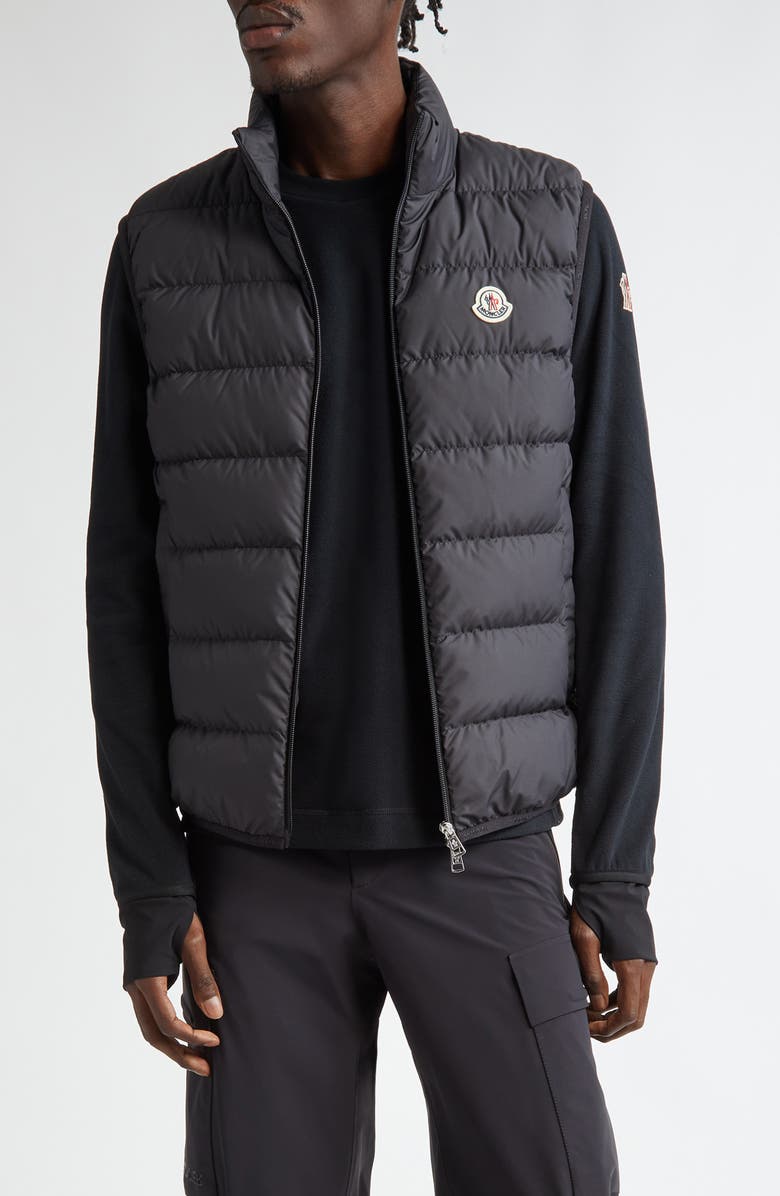 Moncler Contrin Down Puffer Vest, Main, color, Black