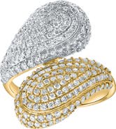 LuvMyJewelry Sable 2.15 Ct 14K Gold Two Tone Pave Diamond Ring