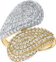 LuvMyJewelry Sable 2.15 Ct 14K Gold Two Tone Pave Diamond Ring