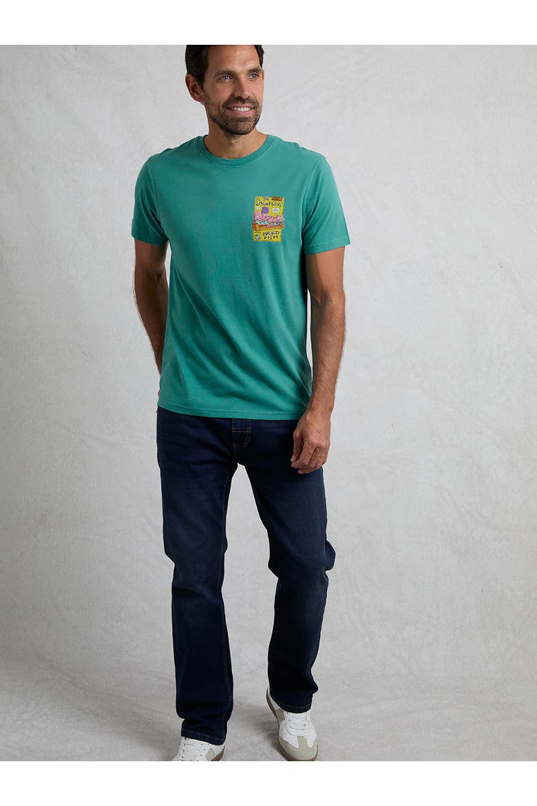 Shrimpsons Back Print Artist T-Shirt, Alternate, color, Viridis