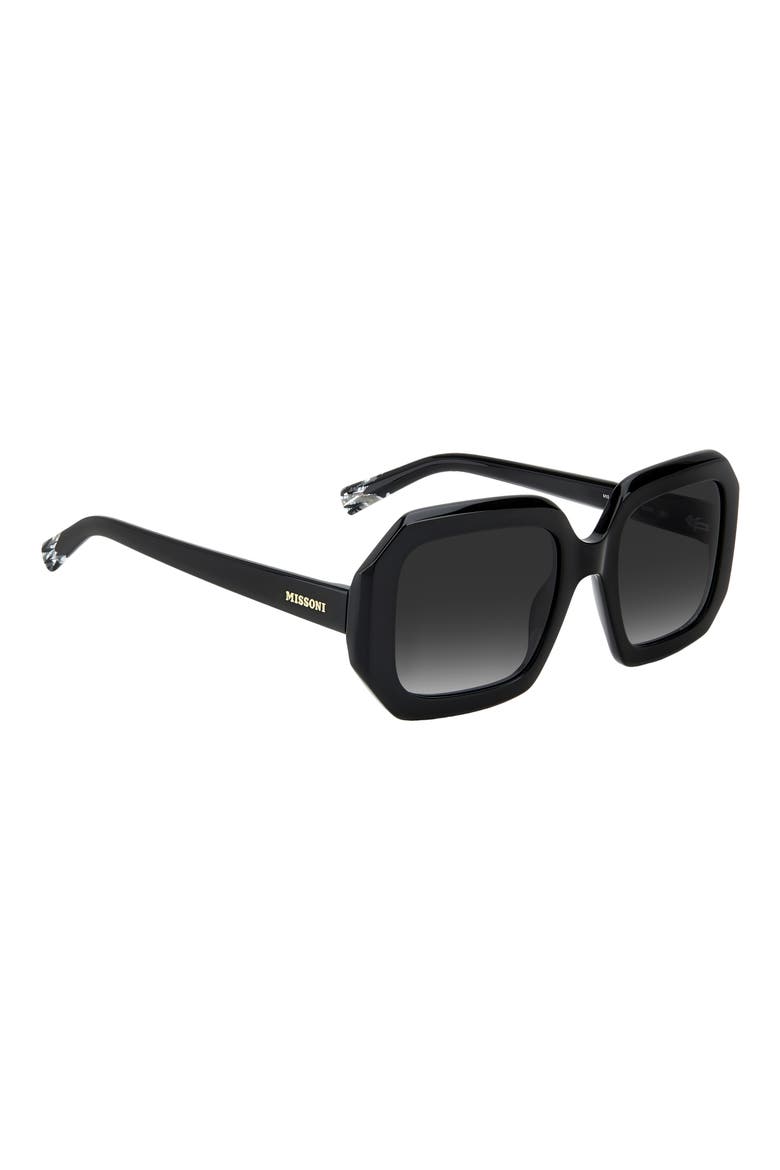 50mm Square Sunglasses, Alternate, color, BLACK/ GREY SHADED