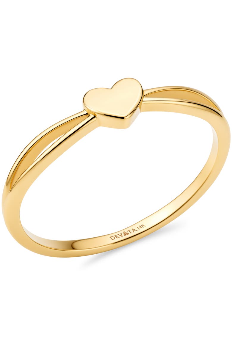 Heart Knot Ring in 14K Gold, Alternate, color, Gold