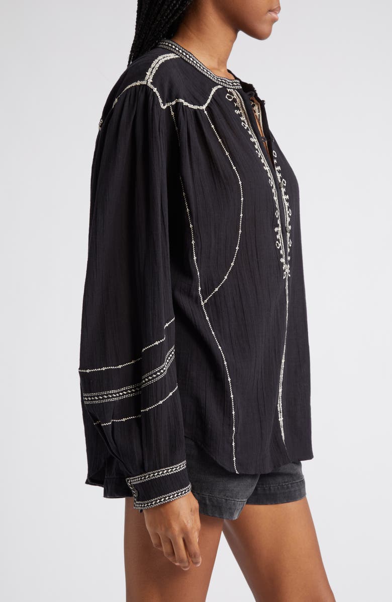 Isabel Marant Étoile Pelson Embroidered Top, Alternate, color, 
