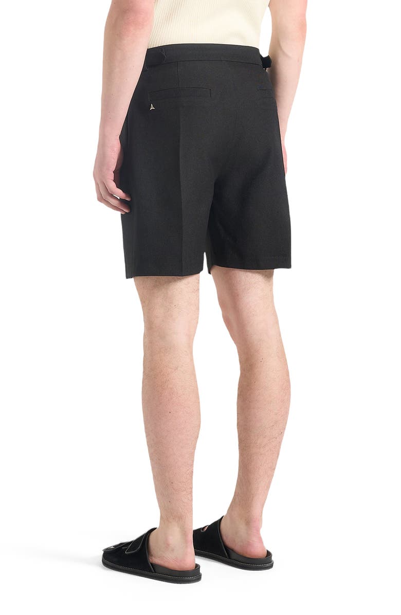 Manière De Voir Bertrand Twin Pleat Tailored Shorts, Alternate, color, Black