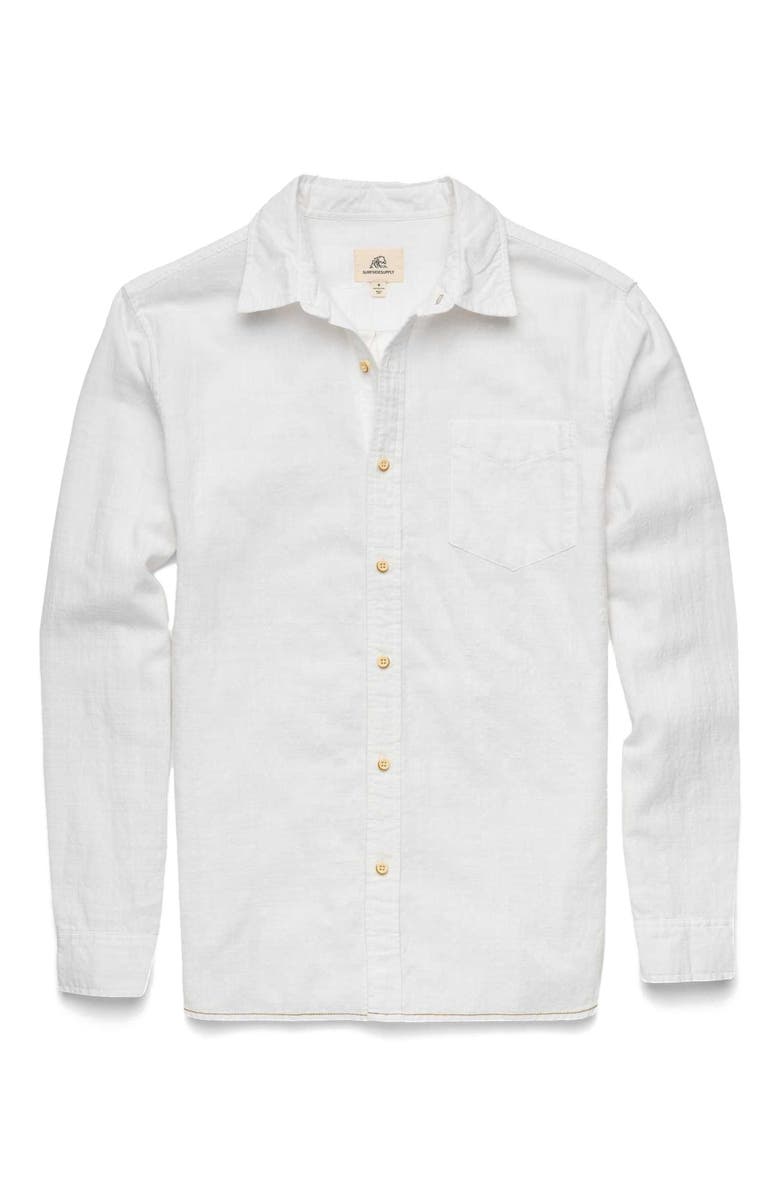 Surfside Supply Co. Brian Slub Shirt, Main, color, White